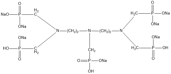 二乙烯三胺五甲叉膦酸七钠(DTPMP·Na7)结构式