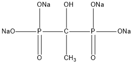 羟基乙叉二膦酸四钠(HEDP·Na4)结构式