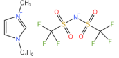 1-丁基-3-甲基咪唑双三氟甲基磺酰亚胺盐结构式